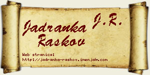 Jadranka Raškov vizit kartica